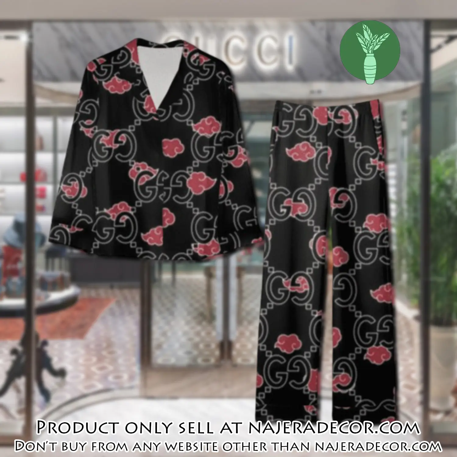 Trending luxury gc satin pajama set pjs1053 njr3809345